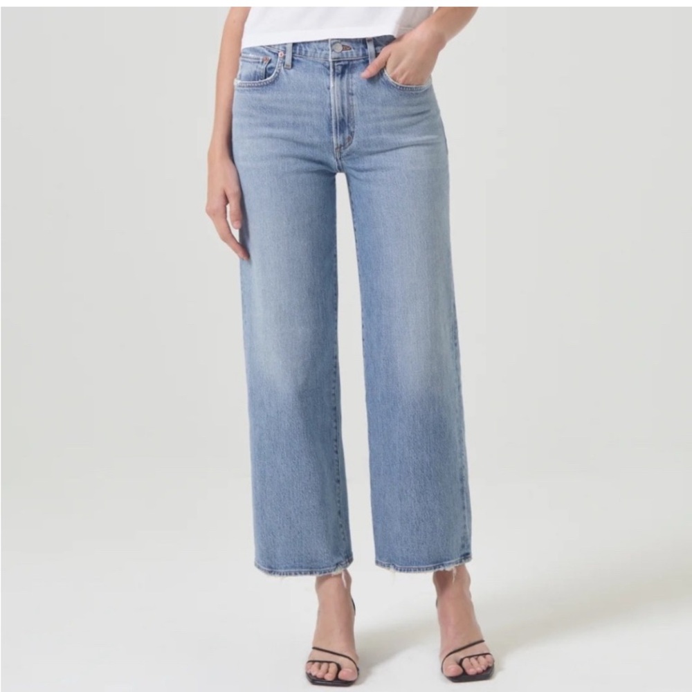 AGOLDE Harper Crop Jean Mid Rise Relaxed Straight Size 28 Hassle NWT New